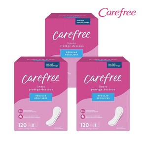 케어프리 Acti Fesh 팬티라이너 레귤러 120개 3팩 / CAREFREE Panty Lines 120ct, 일반, 3개, 120개입