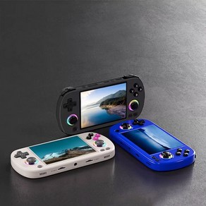 [CTK] ANBERNIC 앤버닉 RG40XX H 슬림형 게임기 레트로 게임 콘솔 3200mAh 4인치, 블랙, 64G(5000+게임)
