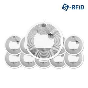 S-RFID NFC 태그 인레이 투명 스티커 칩 라벨 안테나 25mm 10개 세트