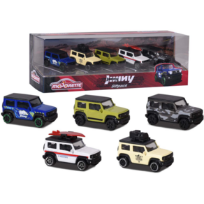 스즈키 짐니 다이캐스트 미니 경형 오프로드 SUV 자동차 5대 기프트팩 Majoette Suzuki Jimny Gift Set SUV Models Metal Toy, 혼합색상, 1개