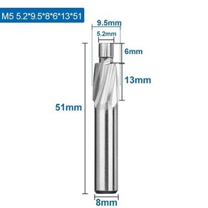 XCAN 밀링 커터 HSS 카운터보어 엔드 밀 M3.2-M20 파일럿 슬롯 비트 기리 금속 드릴링 밀용 4 플루트 1 개, CN, M5 Full Gind, 1개