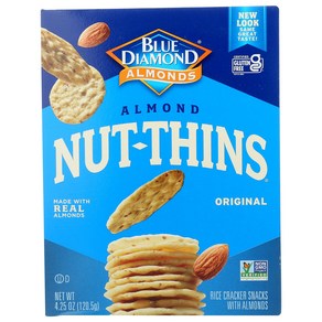 Blue Diamond Almond Nut-Thins Nut And Rice Cacke -- 4.25 블루 다이아몬드 아몬드 너트-얇은 견과류 및 쌀 크래커 -- 4.25, 1개, 120g