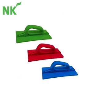 [식공구] 엔케이 손잡이 수세미패드 / 다목적 화장실 바닥 벽면 주방 기름때 냄비 찌든때 제거 청소 도구 용품 해썹 HACCP, 1개, 파랑