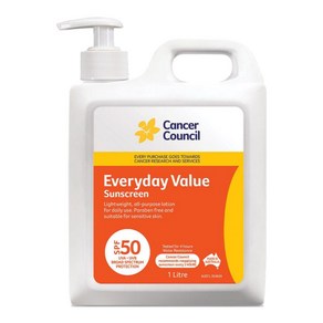 캔서카운슬 대용량 에브리데이 선크림 SPF 50+ 1L Cance Council Sunsceen, 1개