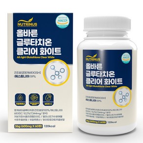 뉴트리너스 올바른 글루타치온 클리어 화이트, 600mg x 60정, 1개, 60정