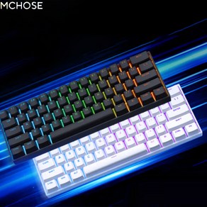 [cy] MCHOSE Ace 60/Ace 60 PRO 마그네틱축 기계식 게이밍 키보드 Ace 68 유선버전 60%배열 1600만색RGB 시즌신상, Ace60-블랙-(빙옥자축)