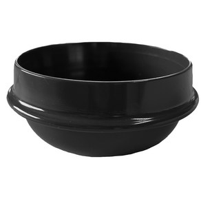 PC 뚝배기 업소용 국밥 곰탕 설렁탕 그릇 가마솥배기 (검정색), 1개, 13.4cm