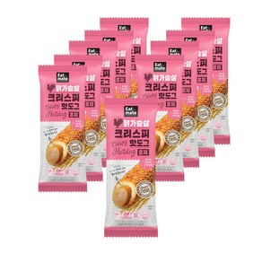 [랭킹닭컴] 잇메이트 닭가슴살 크리스피 현미핫도그 훈제맛, 10개, 100g