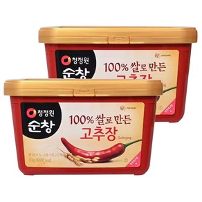 청정원 순창 100% 쌀로만든 고추장, 2개, 3kg