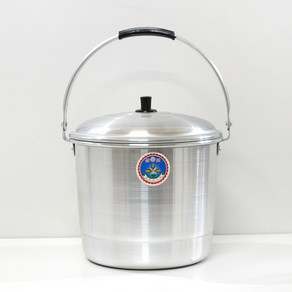 장수리빙 양은들통A 업소용 육수통 곰솥 찜통 다용도솥, 은색, 대, 32cm