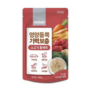 이즈칸 독 영양듬뿍 기력보충 파우치 100g 12개 강아지간식 죽 스튜