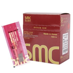 국산한방침 SMC침 0.18x30mm 1Box(1000pcs) 멸균침 FDA CE ISO 인증