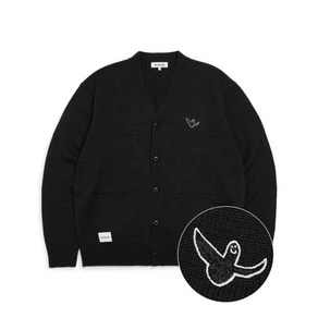 마크곤잘레스 MARK GONZALES ANGEL WAPPEN OG V-NECK KNIT CARDIGAN - BLACK Z241UCD010099 422467