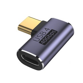 CtoC C타입 USB 4.0 젠더 방향전환 각도변환 꺾임 젠더 모음 8K 고속충전, 21mm, 4. C타입(암) to C타입(수) 기역자 젠더, 1개