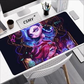 Jinx 게이머 마우스 패드 게임 액세서리 컴퓨터 키보드 데스크 매트 대형 리그 오브 레전드 캐비닛 Pc 애니, 08 ZY004113_10 250x290x2mm, 1개