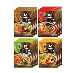 한성기업 우동4종 12봉 (가쓰오우동X3+해물맛X3+튀김맛X3+짬뽕맛X3), 1세트