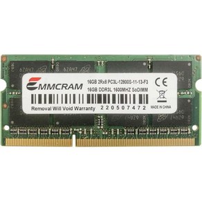 16GB DDR3 노트북 램 1600MHz SODIMM PC3L12800S DDR3L 메모리 2Rx8 1.35V CL11 NonECC Unbuffeed 204핀, 1개