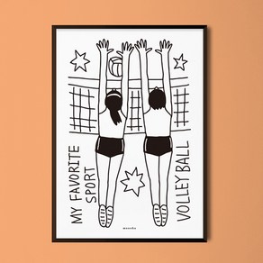 [모노하] 배구 좋아 M 인테리어 포스터 운동 올림픽 스포츠