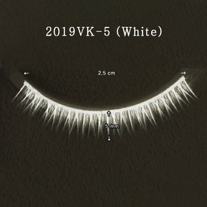 돌모아 구체관절인형 메이크업 인형전용 속눈썹 - 2019VK-5 (White), 본품, 1개