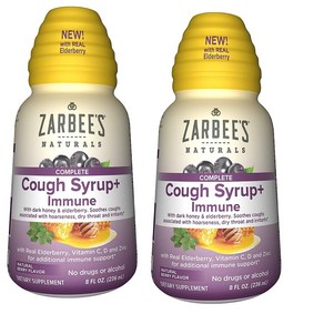 Zabee's Natuals Complete Cough Syup + Immune 자비스 어린이 코프 시럽 이뮨 236ml 2개