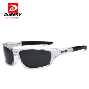 DUBERY D620 패션 편광 미러선글라스 라이딩 낚시 등산 자전거 남여공용, 3.tanspaent/black, 1개