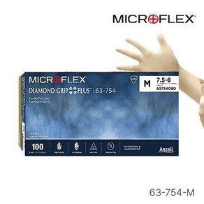 63-754 라텍스장갑 라텍스글러브 다이아몬드드립플러스 MICROFLEX DGP-INT