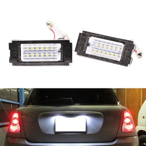 2개 LED 번호 번호판 라이트 BMW 미니 쿠퍼 R56 2006-2012 용 오류 번호판 라이트 램프 없음, 검정, 하나