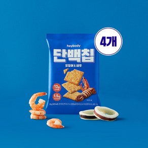 헤이바디 단백칩 오징어새우 4팩, 4개