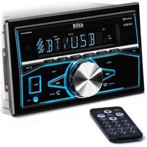 보스 BOSS Audio Systems 무선카플레이 오디오 시스템 820BRGB 멀티미디어 카 스테레오 더블딘 블루투스 및 핸즈프리 통화 MP3 플레이어 USB 포트 AUX 입력