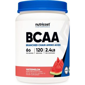 Nuticost BCAA Powde 2:1:1 (Watemelon 120 Sevings) - Gluten Fee Non-GMO Vegetaian, 1개