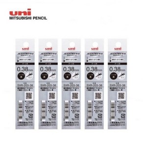 유니 제트스트림 엣지 리필 SXR-203-28 0. 28mm / 0.38mm, 엣지 리필 0.38mm 블랙 5개