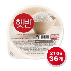 햇반 백미밥, 210g, 36본입