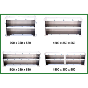 [심스마트] 업소용 벽선반 스테인리스 선반 스텐 벽찬장 상부장 600 900 1200 1500 1800, 1800x350x550