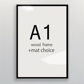 대형 우드 A1액자 프레임 원목 틀, 1.블랙, 1개