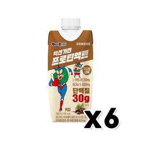 짱구 액션가면 프로틴액트 커피 단백질음료 330ml x 6개