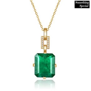 에메랄드목걸이 보석 원석 천연석 목걸이 14k gold 45cm emerald 64