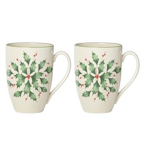 레녹스 홀리데이 14oz 머그 2P, Mugs, Holly, 2개