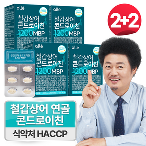 철갑상어 연골 콘드로이친 1200 MBP 식약청 HACCP 알레, 4개, 60정