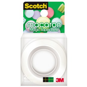 3M 스카치 매직테이프 마카롱 리필 18mmX10M 2롤 1개