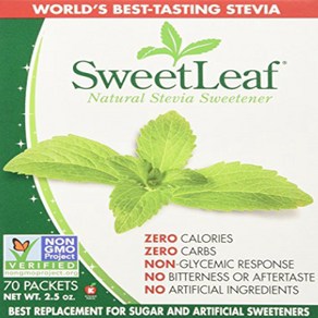 SweetLeaf Natual Stevia Sweetene 70 Count SweetLeaf 천연 스테비아 감미료 70개입, 1개, 204.12g