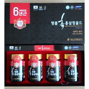 6년근 명품 흑홍삼정골드, 4개, 240ml