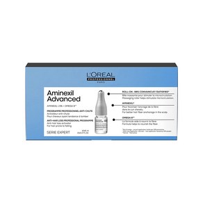 로레알 크림L'Oéal Pofessionnel 탈모 방지 모발 강화 트리트먼트 풍성한 모발용 Aminexil 고급 활, 10개, 6ml