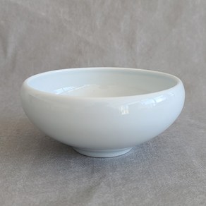 순백자 물레 굽 대접 (가로 13.5 cm) 공기 대접 반상기세트 찬기 식기 그릇, 백자, 1개