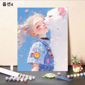 라이프앤코지 DIY 아크릴 유화 그리기 중급자용 40*50CM, 4번(아크릴물감+붓3종+캔버스걸이), 1개