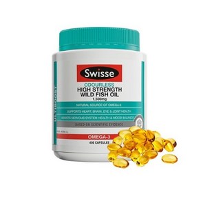 스위스 고함량 1500mg 무취 와일드 피쉬오일 400정 SWISSE ODOURLESS WILD FISH OIL