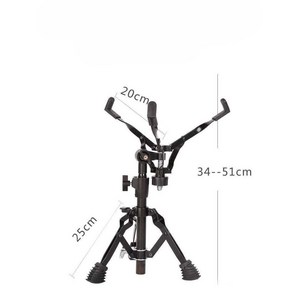드럼 삼각대 휴대용 경량 악기거치대 리프팅 핸드팬 브레이스 시트 스네어 의자 악기, 1개, 파이프 직경 25