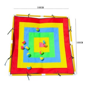 찍찍이다트판 육각형 걸이형 벨크로 과녁 야외놀이, 1개, 둥근 끈적한+소프트볼