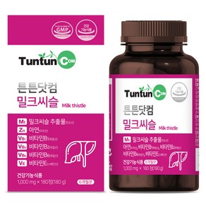 튼튼닷컴 밀크씨슬 [6개월분] / 복합 6종 간 건강 건강기능식품 / 1000 mg x 180 정