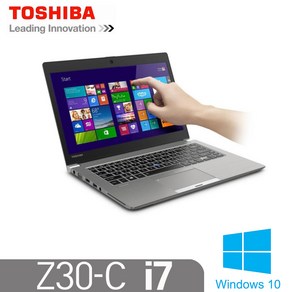 [도시바 Z30-C] 노트북 인텔 6세대 i7-6600 8G SSD256G 윈10 13.3인치 터치북