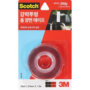 3M 스카치 강력 투명 폼 양면 테이프 3215C 24mmx1.5m